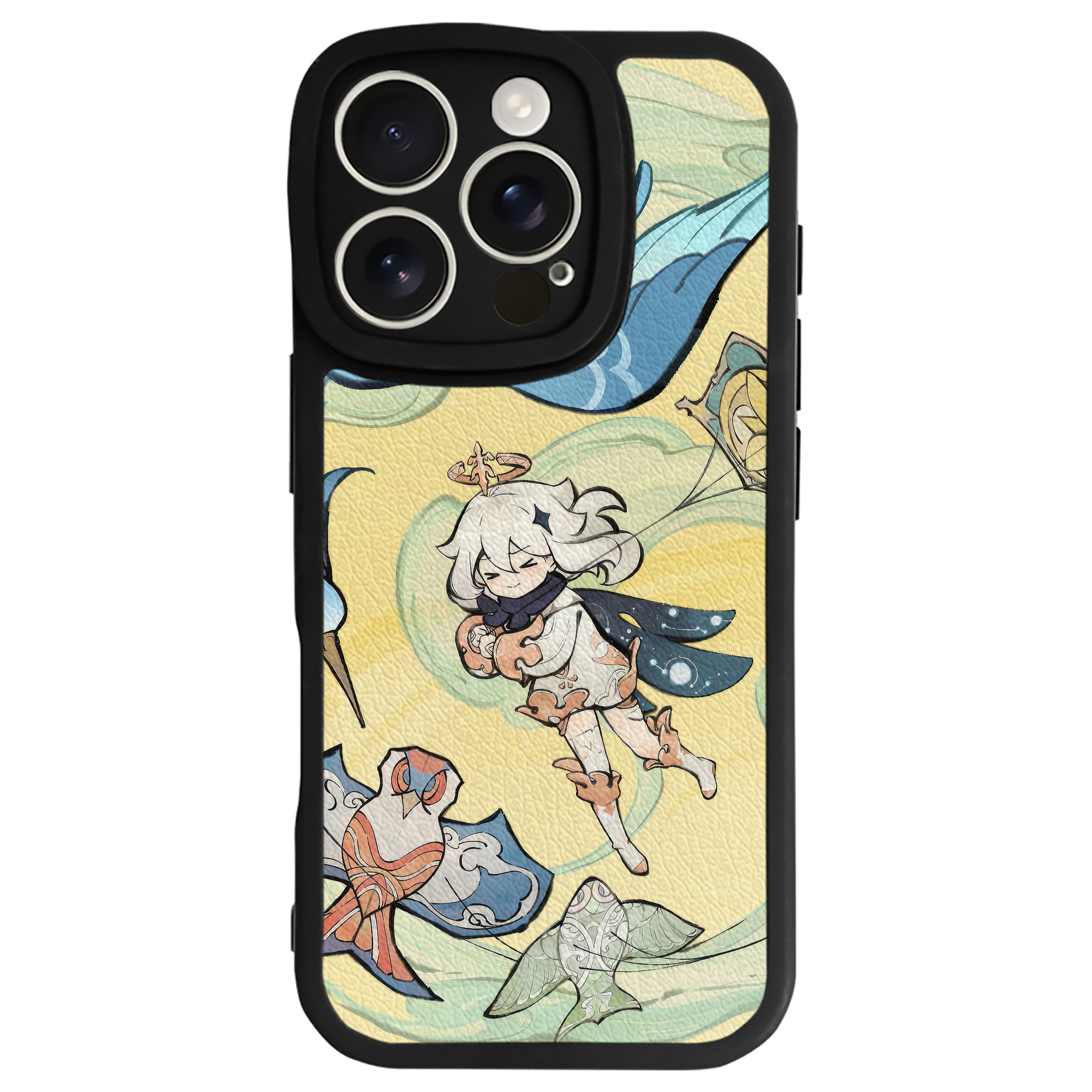 げんし神 genshin 【iPhone 16シリーズ対応】シリコンスマホケース（レザー調） 材質：シリコン